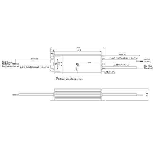 HLG-40H-24B, 3 in 1 dimmable default  24v consta-2