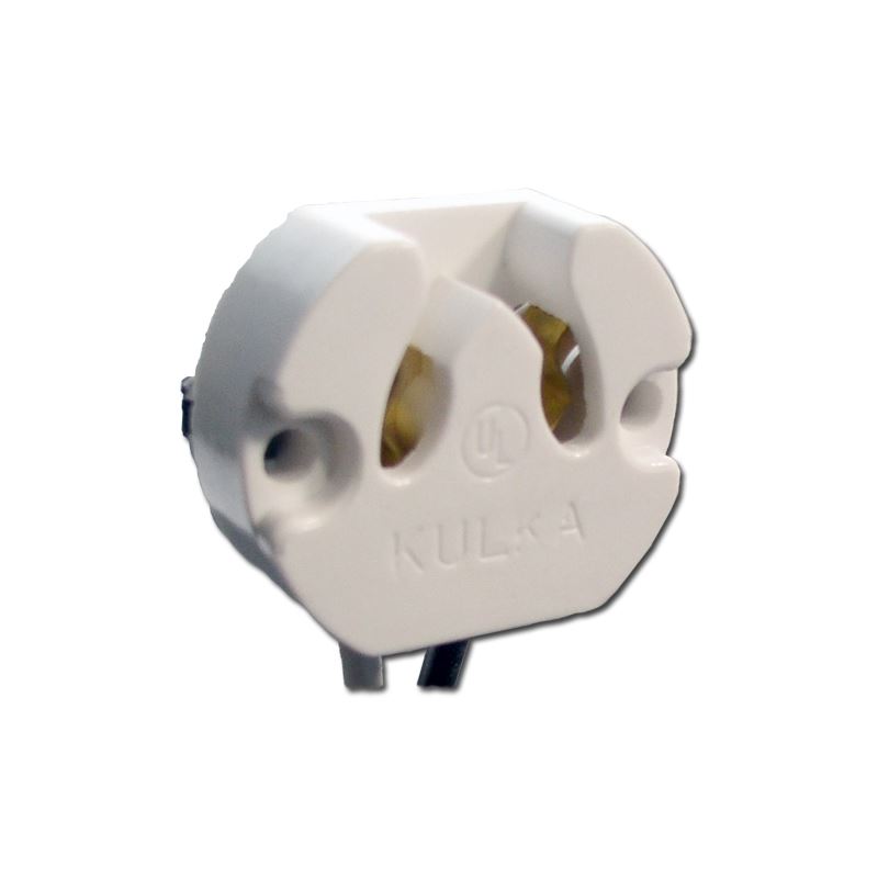 V lock Kulka LH0347 Unshunted T8 lamp holder w/spring clip mounting & 9" leads 