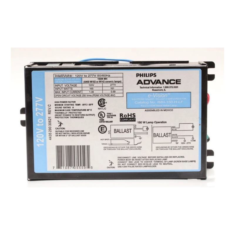 Details about   Advance IMH-150-H-LF Electronic Metal Halide Ballast for 150W M102 M142 Lamp 